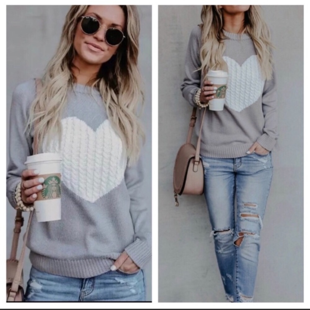 1️⃣ left! BEST SELLER ♥️Love Heart Sweater♥️